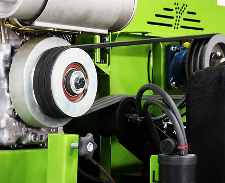 Our commercial grade wood chipper lineup is fitted with heavy duty transmission components that increases the chipper reliability