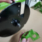 The wood chipper rotor being assembled with a dust cover that prevents debris from damaging the bearing