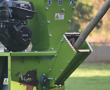 The Yardbeast 2050 can take up to 3.0 inch wood branch nu push feeding the unit. The dual blade and shredding elements make quick work to convert these branches into valuable mulch