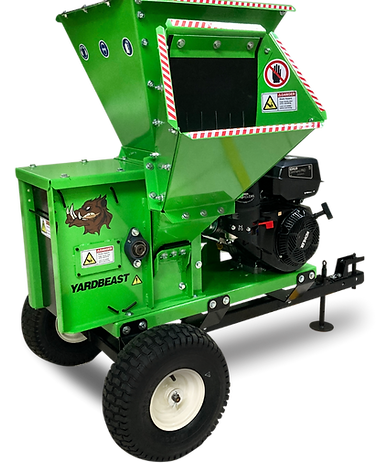 Yardbeast 2090 heavy duty wood chipper shredder that is able to handle logs up to 3.5 inches in diameter